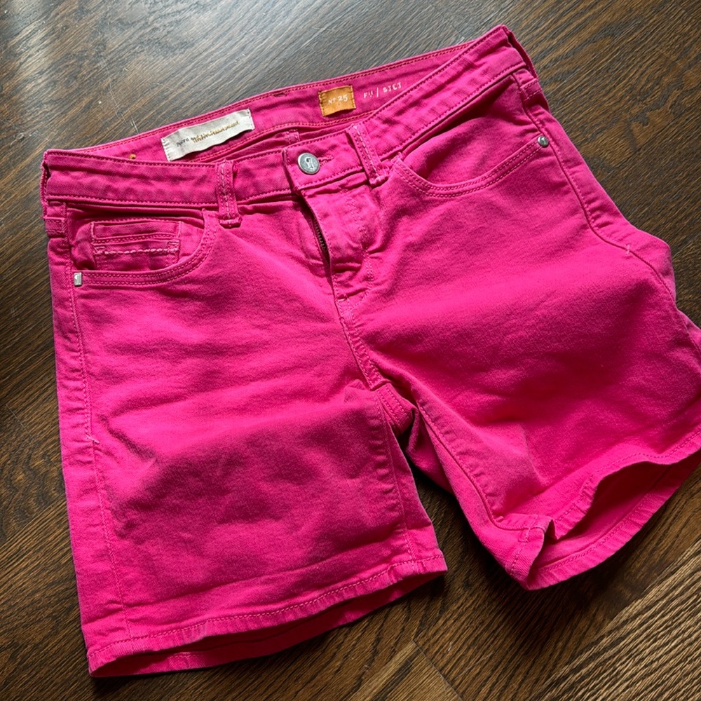 Pilcro and the letterpress size 25 pink shorts